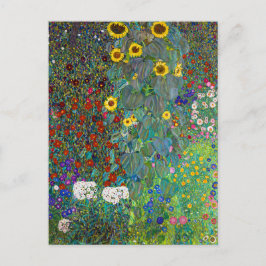 Postal Jardín de granja con girasoles | Gustav Klimt | Fo