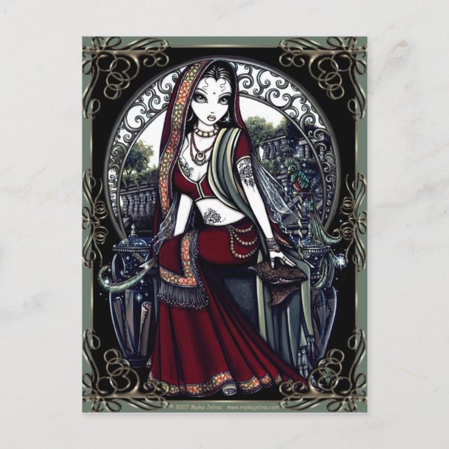 Postal Jardín de hadas secretas "Ayanna" (Anverso)