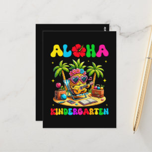 Postal Jardín de infancia Aloha Piña Hawái Vuelta al cole