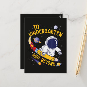 Postal Jardín de Infancia Y Más Allá Astronauta Regreso a