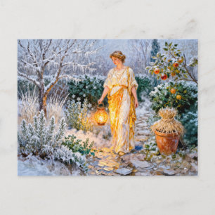 Postal Jardín de invierno de la diosa griega Hestia