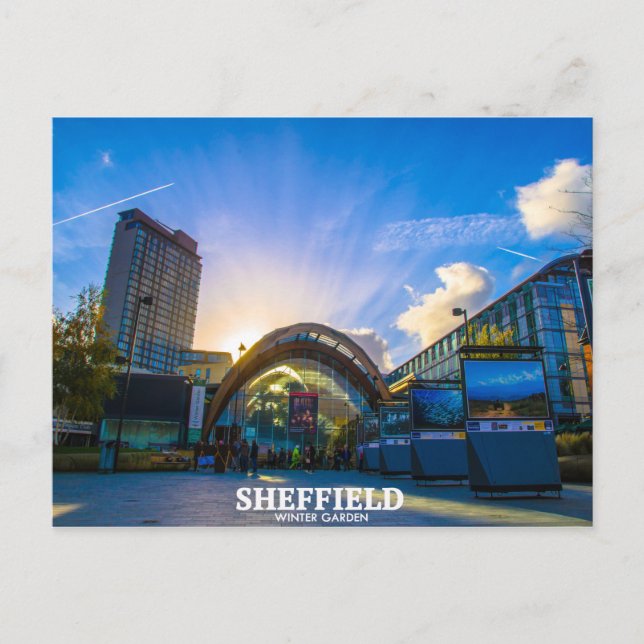 Postal Jardín de Invierno de Sheffield (Anverso)