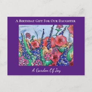 Postal Jardín De La Hija De La Lavanda De La Alegría