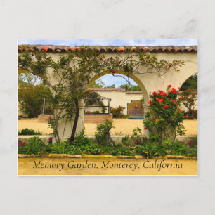 Postal Jardín de la Memoria Secreta Monterey California T