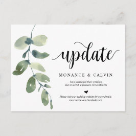 Postal Jardín de la vegetación,Actualización de la fecha 