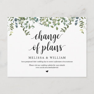 Postal Jardín de la vegetación, cambio de planes, pospues