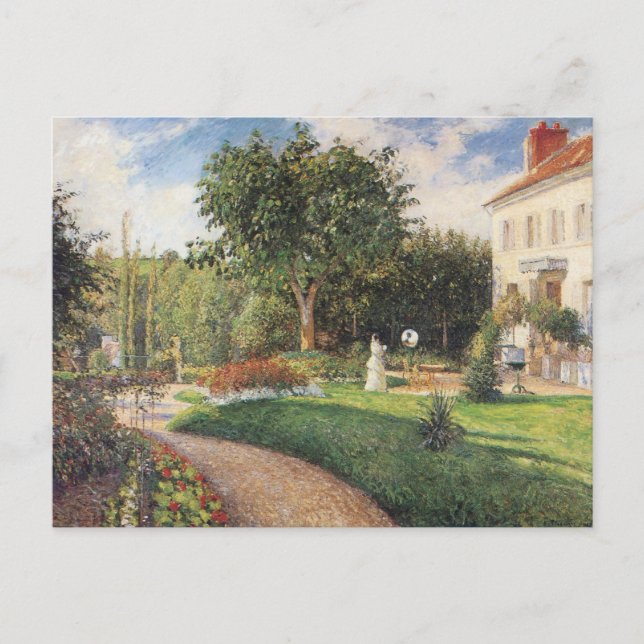 Postal Jardín de Les Mathurins en Pontoise por Pissarro (Anverso)