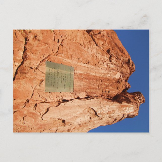 Postal Jardín de los Dioses (Anverso)