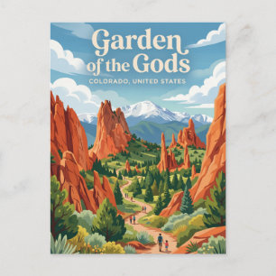 Postal Jardín de los Dioses Colorado