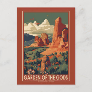 Postal Jardín de los dioses Colorado Springs Viajes de ép
