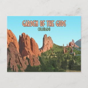 Postal Jardín de los dioses Parque Colorado