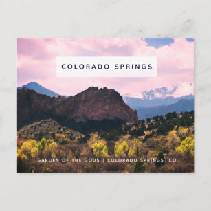 Postal Jardín de los dioses Pikes Pico Colorado Springs