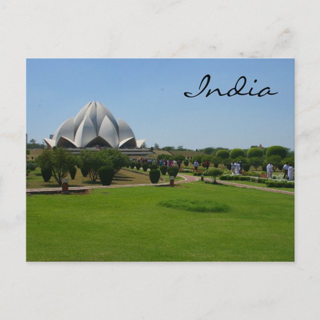Postal jardín de lotos india (Anverso)