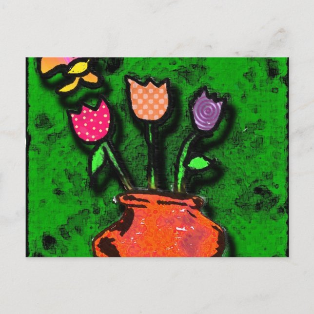 Postal jardín de mariposas (Anverso)