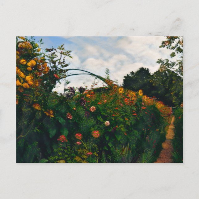 Postal Jardín de Monet en Francia (Anverso)