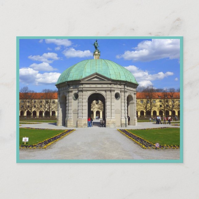 Postal Jardín de Múnich (Hofgarten) (Anverso)