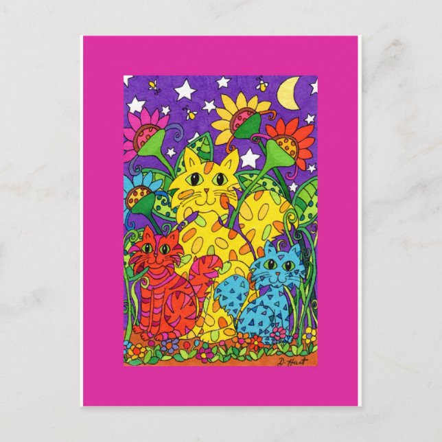 Postal Jardín de Noche (Anverso)