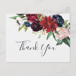 Postal Jardín de otoño | Borgoña Gracias Postcard