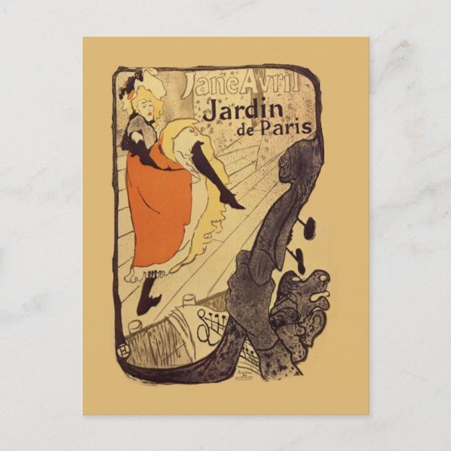 Postal Jardin de Paris - Toulouse-Lautrec (Anverso)