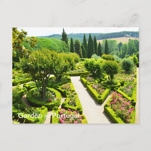 Postal Jardín de Portugal (Anverso)