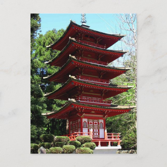 Postal Jardín De Té Japonés En Parque Golden Gate En San  (Anverso)