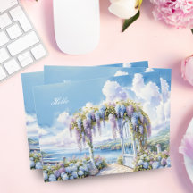 Jardín De Wisteria Arte En Acuarela Con IA