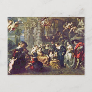 Postal Jardín Del Amor Por Rubens Peter Paul (Mejor Calid