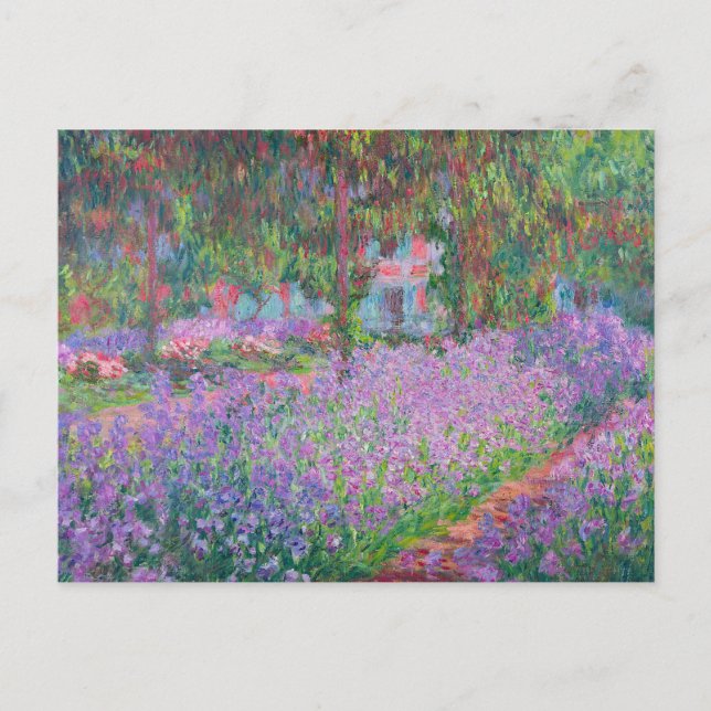 Postal Jardín del artista en Giverny por Claude Monet (Anverso)