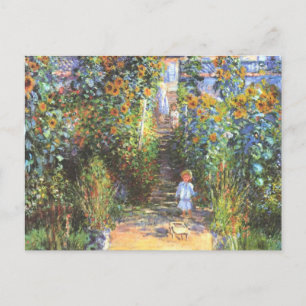 Postal Jardín del artista en Vetheuil - Claude Monet