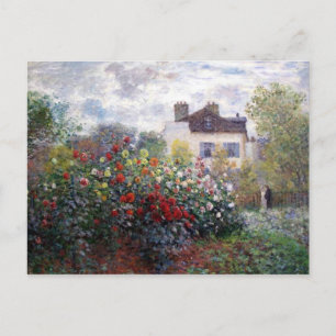 Postal Jardín del Bella Artes Dahlias