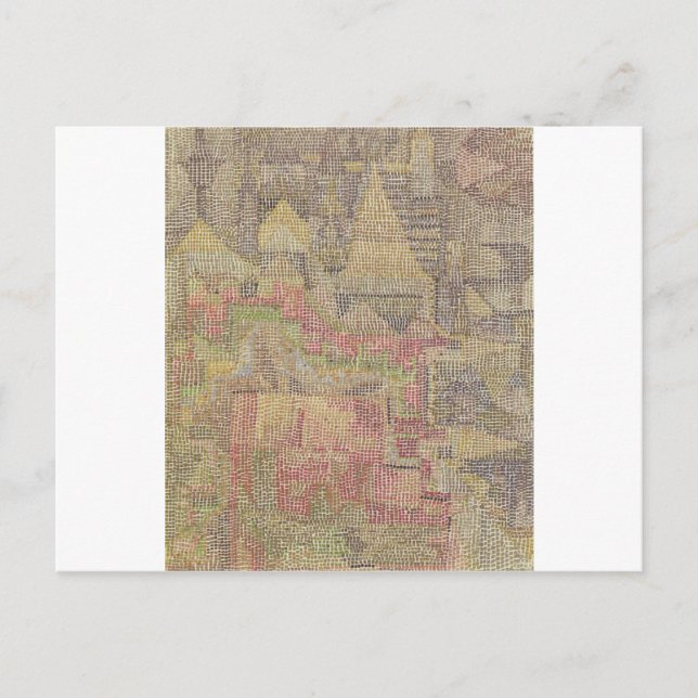 Postal Jardín del castillo por Paul Klee (Anverso)