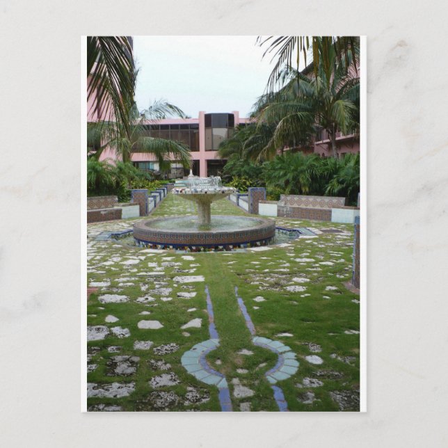 Postal Jardín del centro turístico de Boca (Anverso)