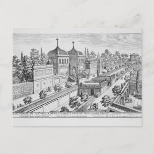 Postal Jardín del duque de Parma en la colina del Palatin
