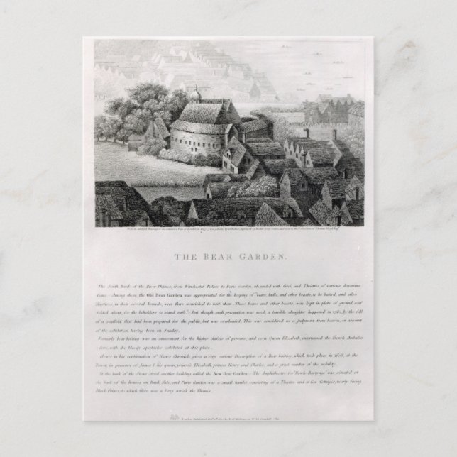 Postal Jardín del oso, 1647 (Anverso)