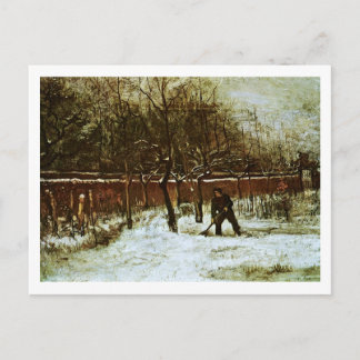 Postal Jardín del parsonaje en la nieve (F194)Bella Artes