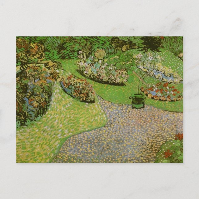 Postal Jardín en Auvers (F814) Bella Artes Van Gogh (Anverso)