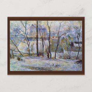 Postal Jardín En La Nieve De Gauguin Paul (Mejor Calidad)