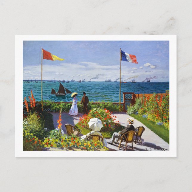 Postal Jardín en Sainte-Adresse, 1867 Claude Monet (Anverso)