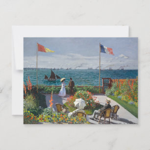 Postal Jardín en Sainte-Adresse, famosa pintura