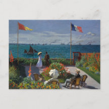 Jardín en Sainte-Adresse por Monet Postcard