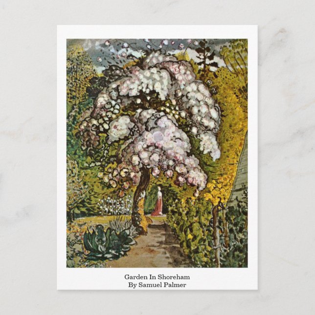 Postal Jardín En Shoreham Por Samuel Palmer (Anverso)