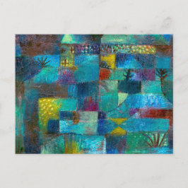 Postal Jardín en terraza (1920) pintura de Paul Klee