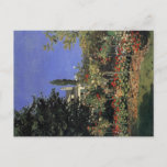 Postal Jardín Floreciente En Sainte Adresse - Claude Mone<br><div class="desc">Muestre a la gente su estilo y refinamiento con esta reproducción de una fina obra de arte titulada "Jardín floreciente en Sainte Adresse" de Claude Monet. Paisaje que representa un jardín con flores. Pintado alrededor de 1900.</div>