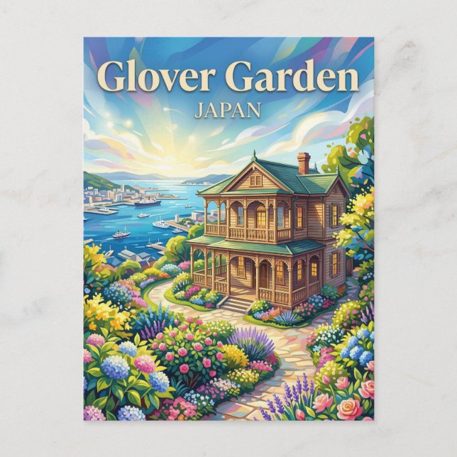 Postal Jardín Glover Japón (Anverso)