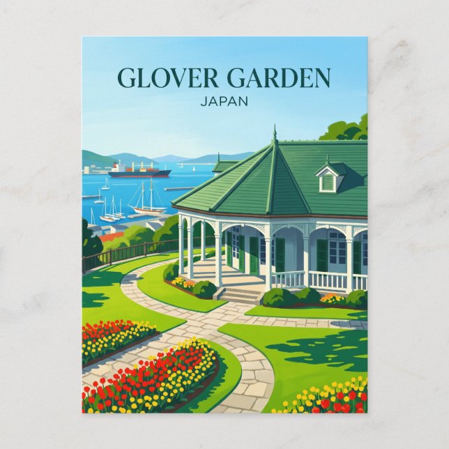 Postal Jardín Glover Japón (Anverso)