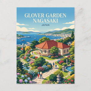 Postal Jardín Glover Nagasaki Japón