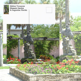 Postal Jardín Hispano de St Augustine FL Fotográfico