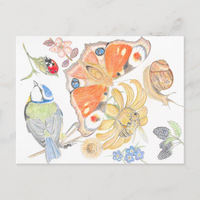 Postal Jardín inglés (Anverso)