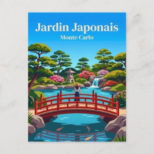 Postal Jardín Japonés (Jardin Japonais) Mónaco