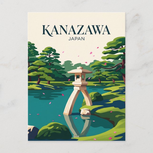 Postal Jardín Kenroku-en Japón (Anverso)